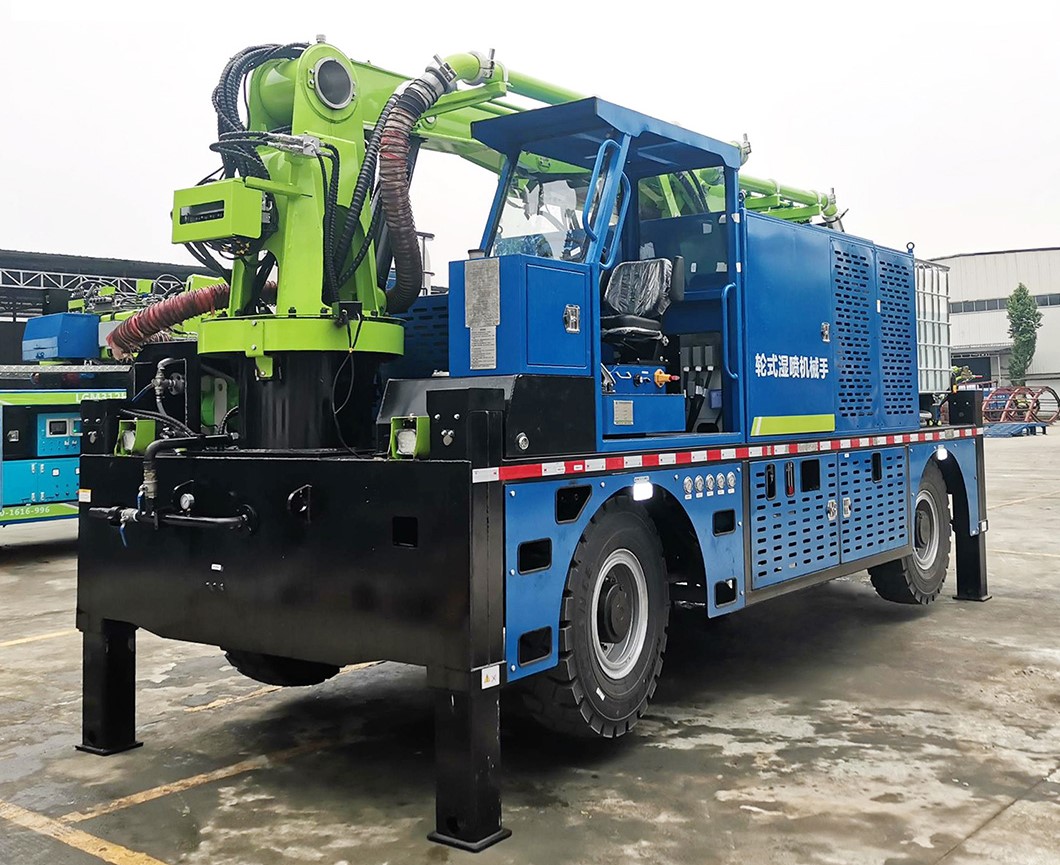 隧道濕噴機械手,一種集多功能于一體的大型混凝土濕噴臺車(圖1) 隧道濕噴機械手,一種集多功能于一體的大型混凝土濕噴臺車(圖1)